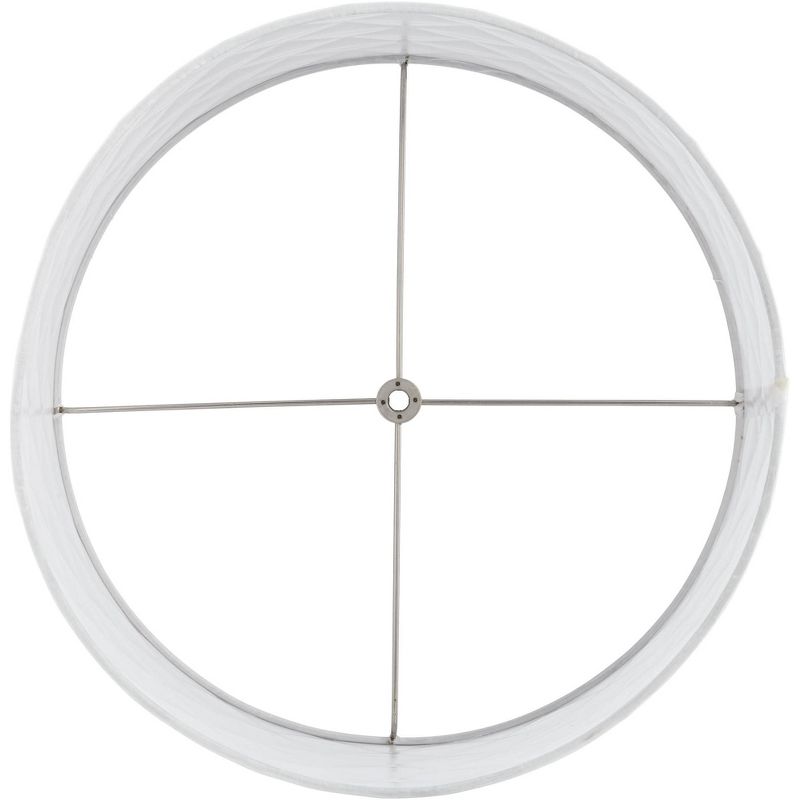 Springcrest Off-White Diamond Medium Drum Lamp Shade 15" Top x 15" Bottom x 11" High (Spider) Replacement with Harp and Finial