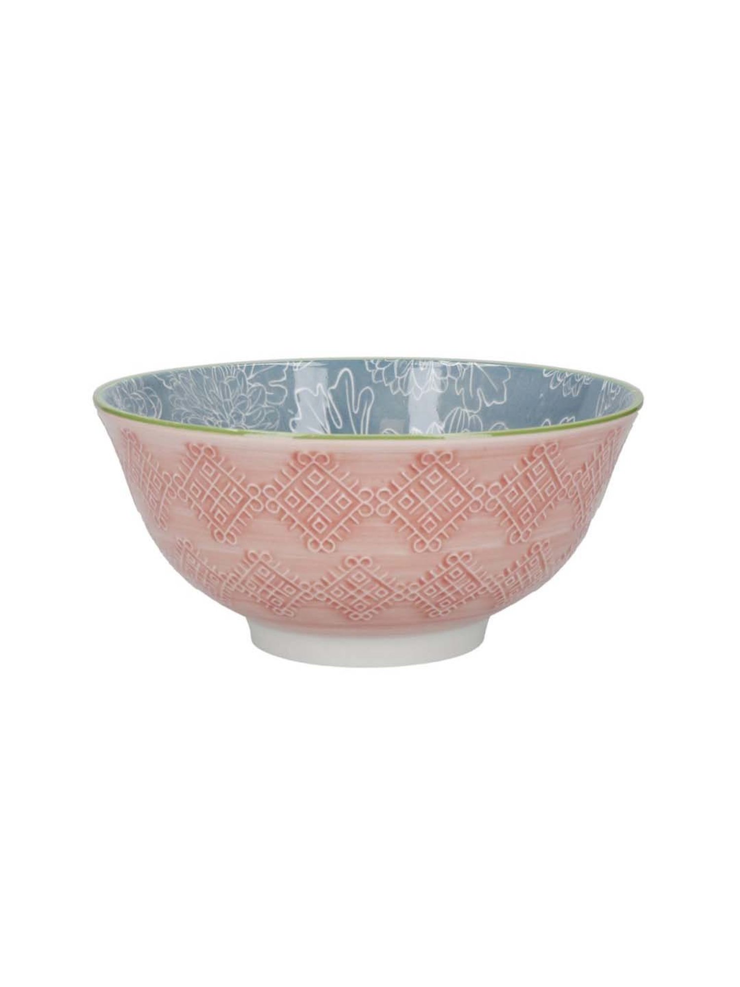 KitchenCraft Brights Glazed Multicolor Ceramic 3 Bowl - Set of 4
