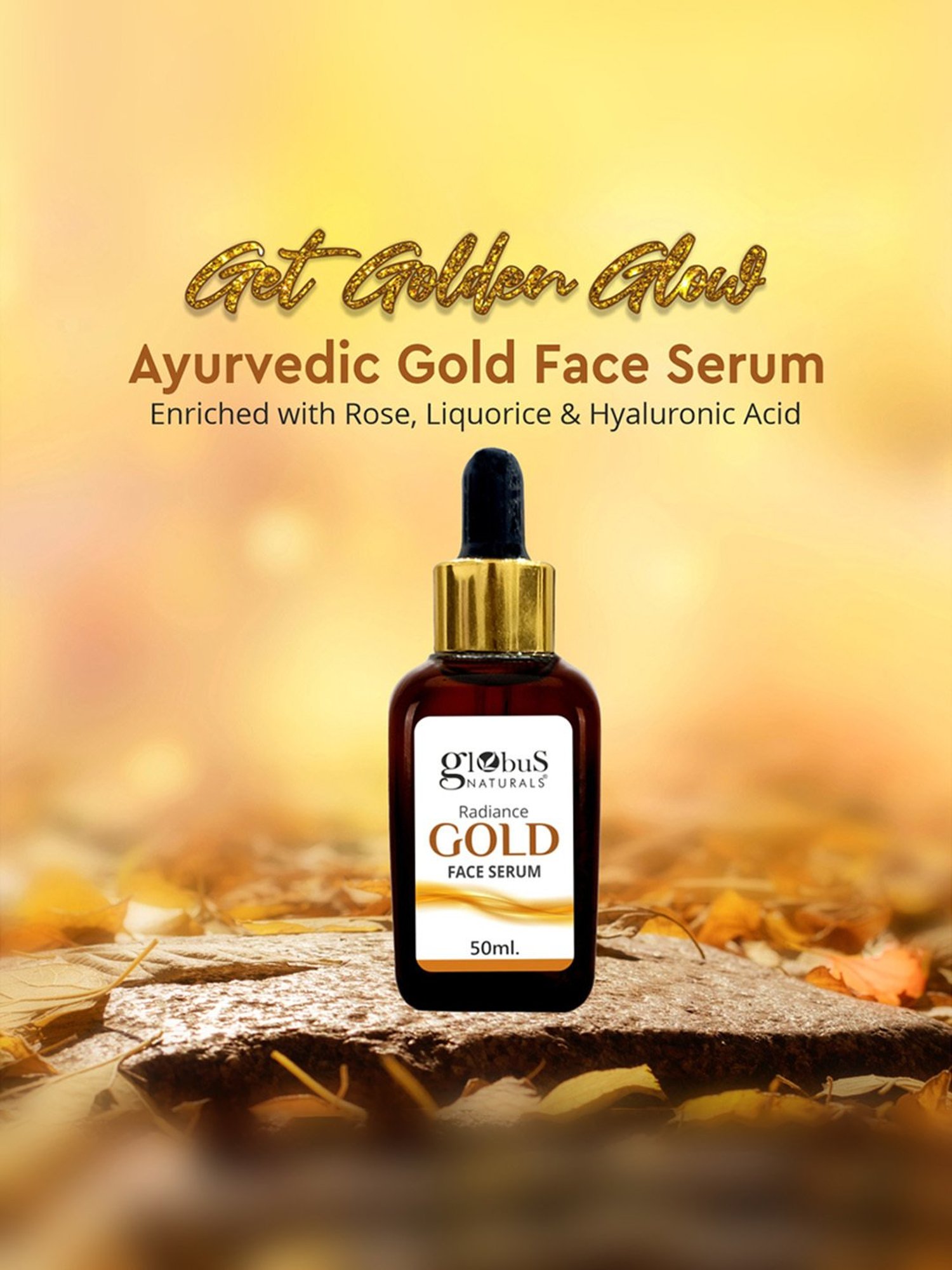 Globus Naturals Radiance Gold Face Serum - 50 ml