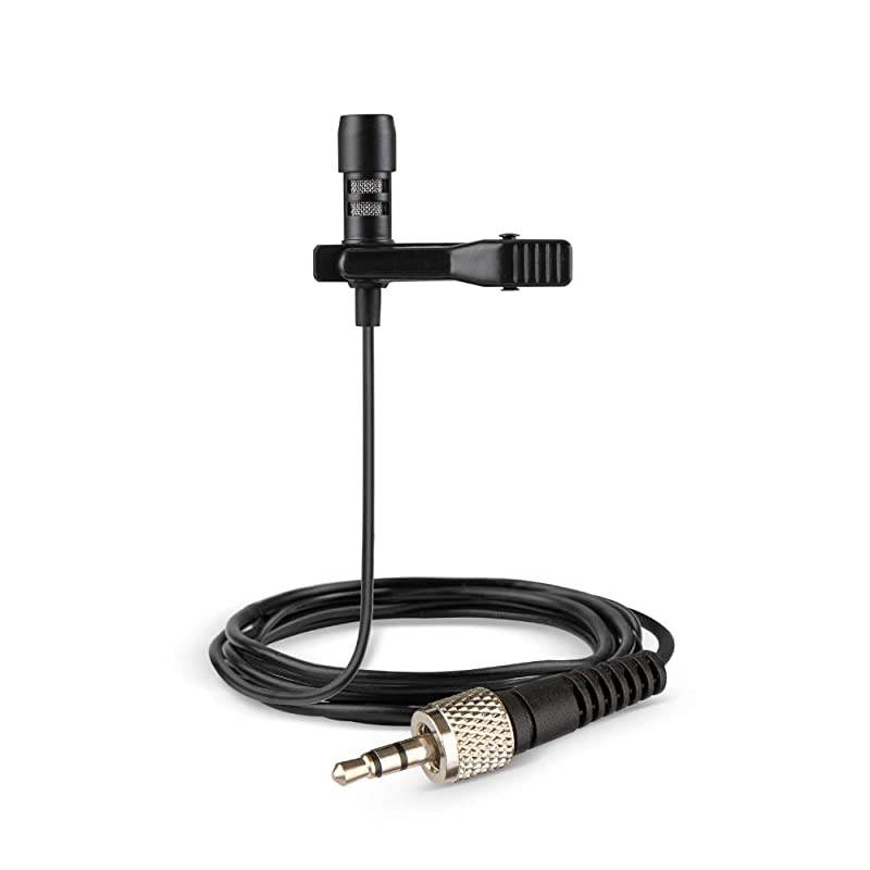 Lavalier Microphone 35mm Stereo Screw Locking Plug Cardioid Clip on Lapel Mic for Sennheiser Wireless Transmitter Bodypack