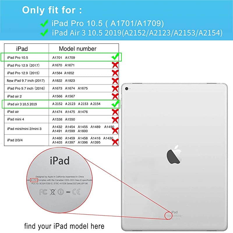 Case Compatible with iPad Air 3rd Generation 2019 iPad Pro 105 2017 Translucent Frosted Back Smart Cover Case with Pencil Holder WhiteMarble