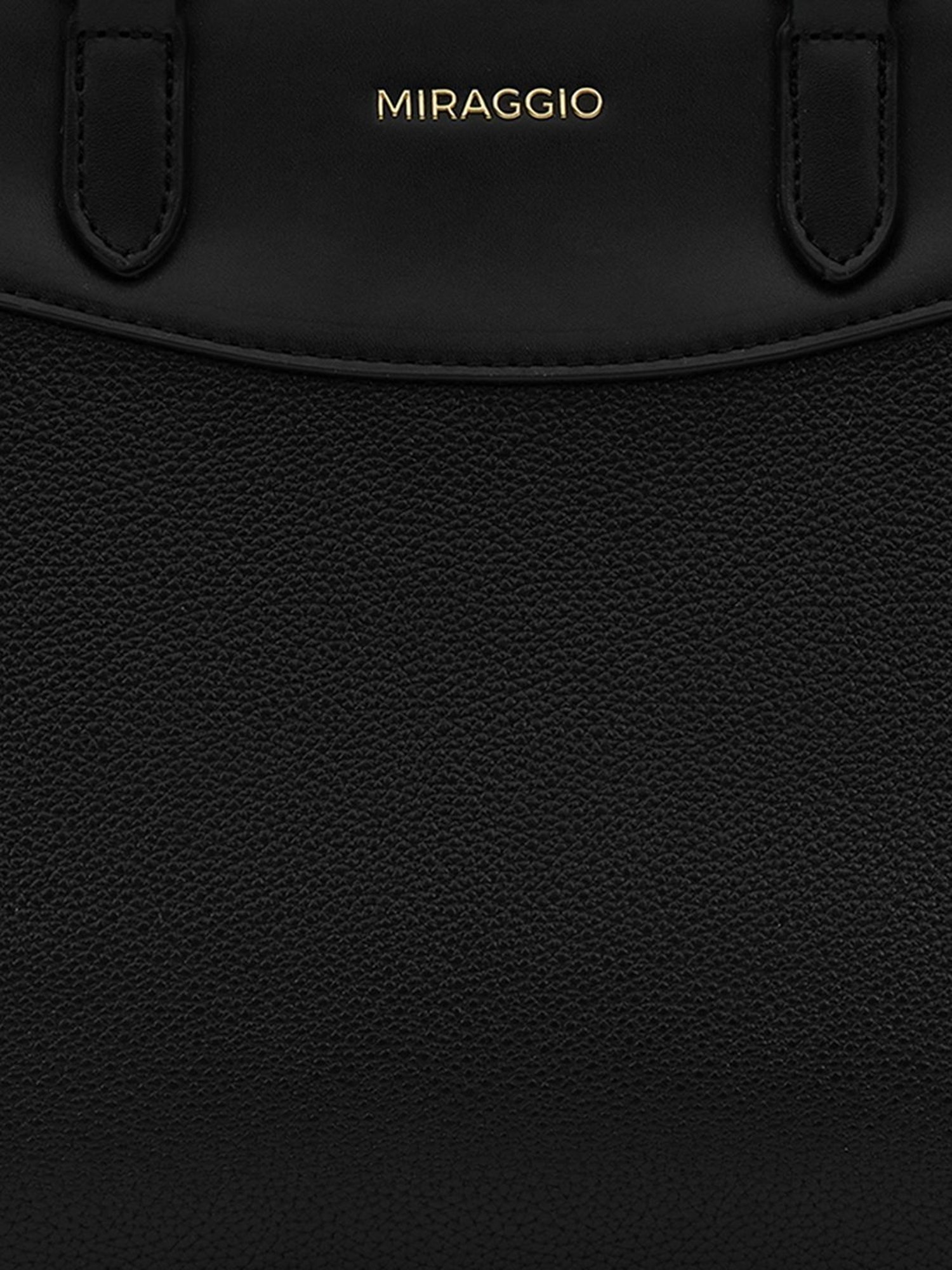 Miraggio Alana Black Medium Satchel Handbag