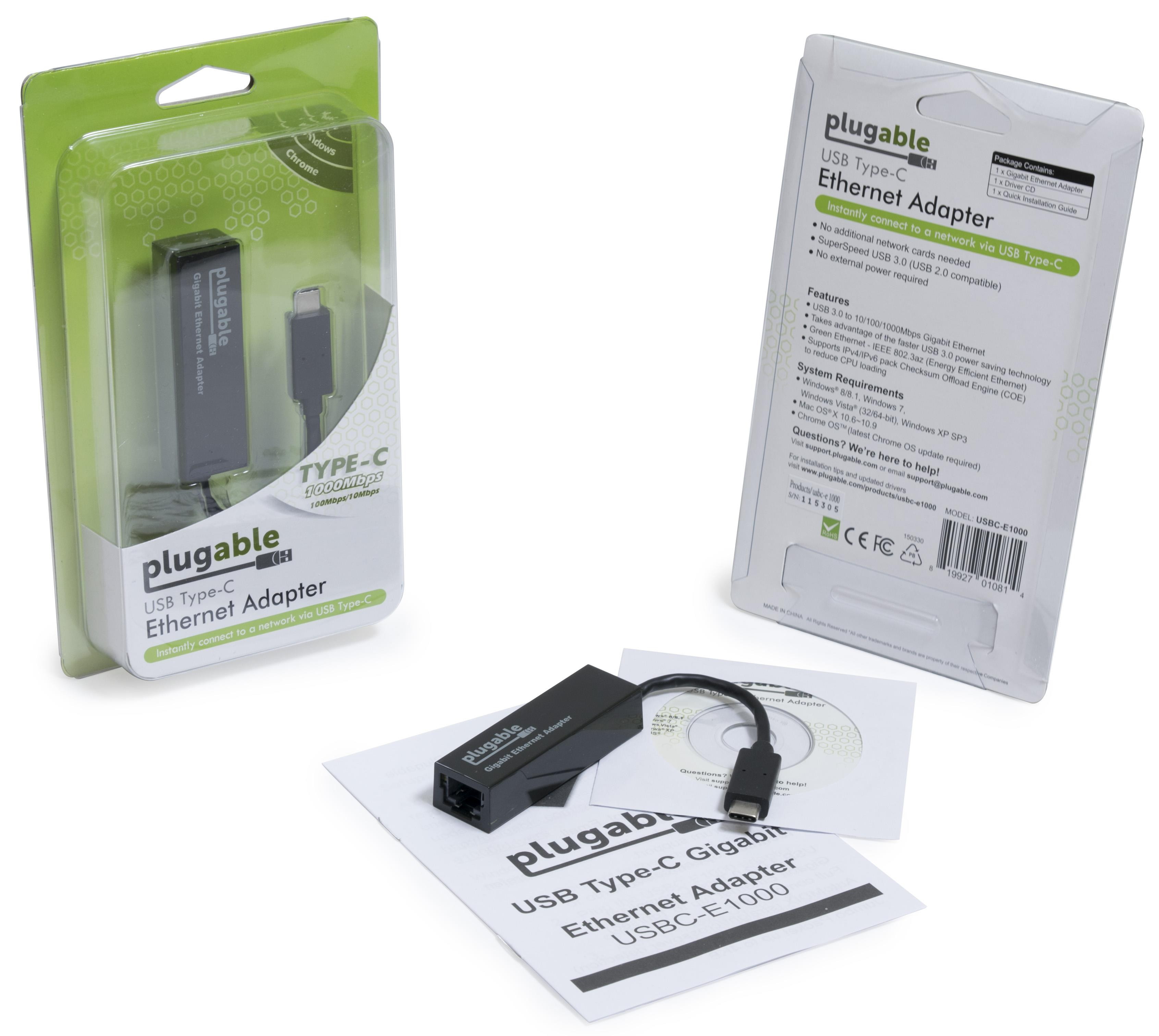 Plugable Usb Type-C Gigabit Ethernet Adapter