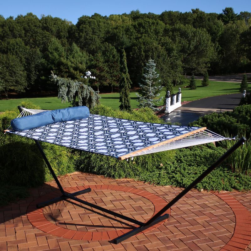 Blue Wave Island Retreat 15' Hammock Set - Blue Cover