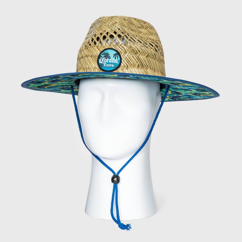 Men's Corona Straw Lifeguard Fedora Hat - Natural One Size