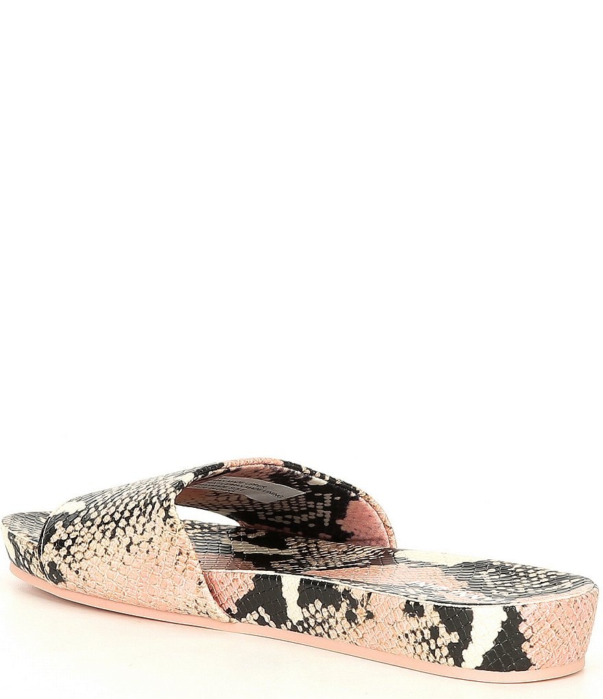 Gianni Bini Summatime Snake Print Banded Wedge Pool Slides