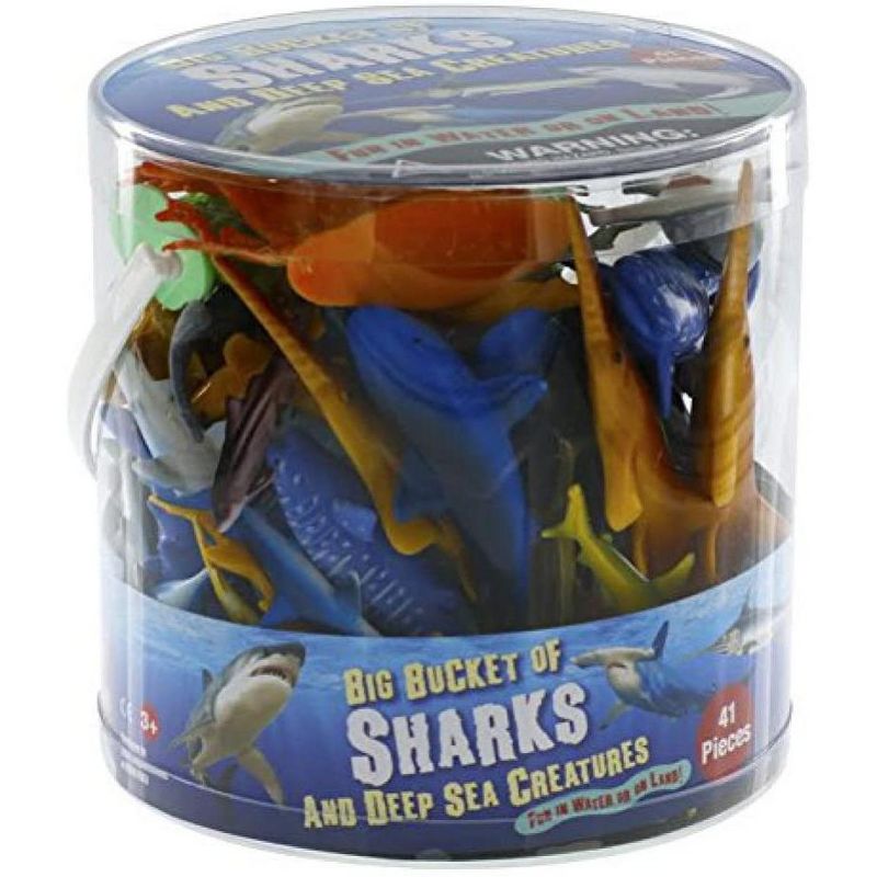Hingfat Deep Sea Fake Fish Action Figure Toy Playset, 41 Pieces