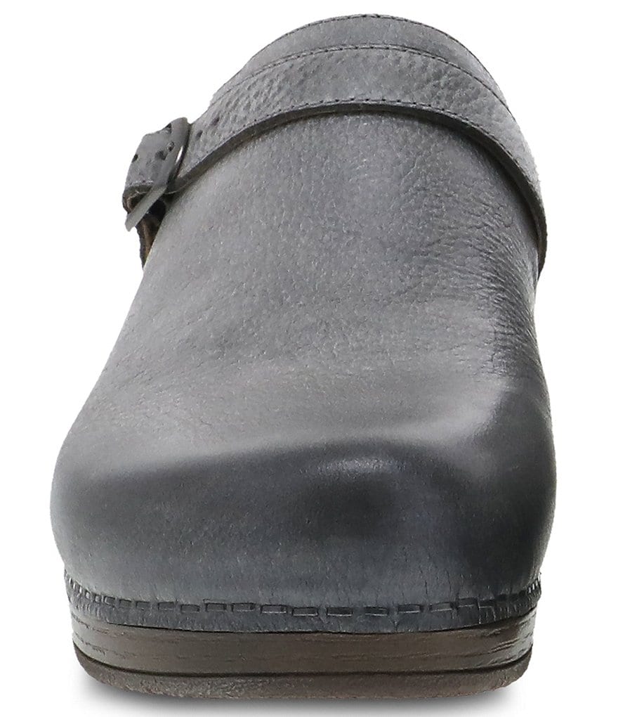 Dansko Berry Pewter Metallic Mule Clogs