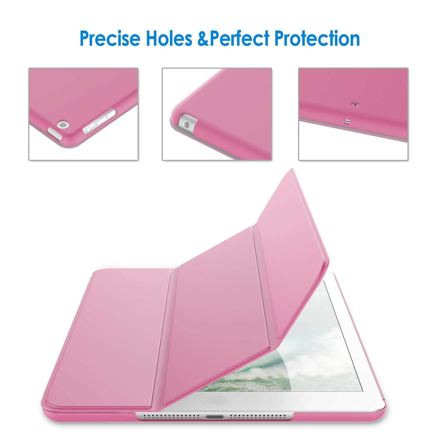 JETech Case for Apple iPad Air 1st Edition (NOT for iPad Air 2), Smart Cover with Auto Wake/Sleep, Pink