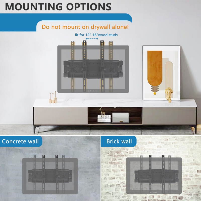 Articulating Full Motion TV Wall Mount Swivel Bracket 26 27 32 36 42 46 50 55 60 65 inch TVs