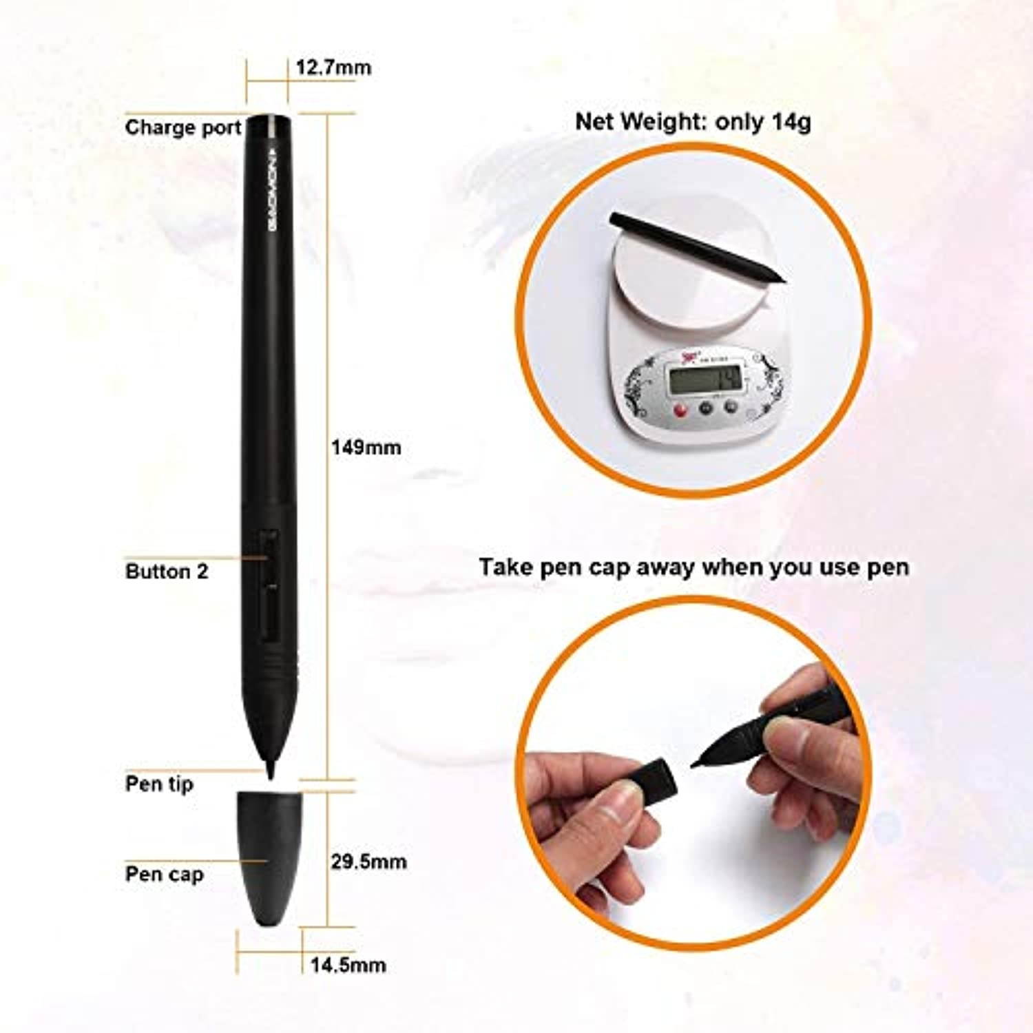 GAOMON M106K Pen Tablet  and  1 Finger Glove- 10 x 6 Inches Painting Digital Graphics Pen Tablet with 12 Express Keys and 16 Softkeys for Digital Art  and  Online Teaching