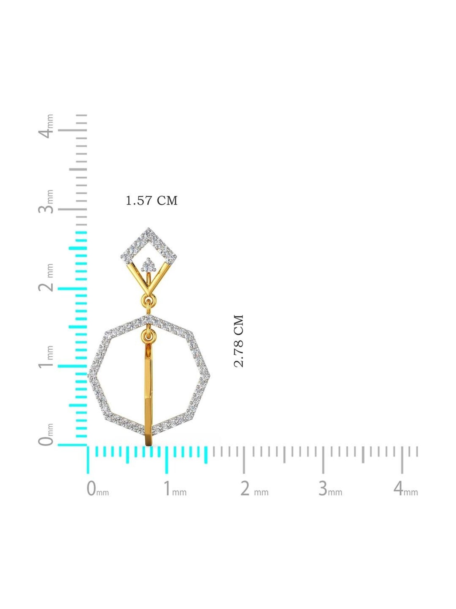 Joyalukkas 18k Gold & Diamond Drop Earrings for Women