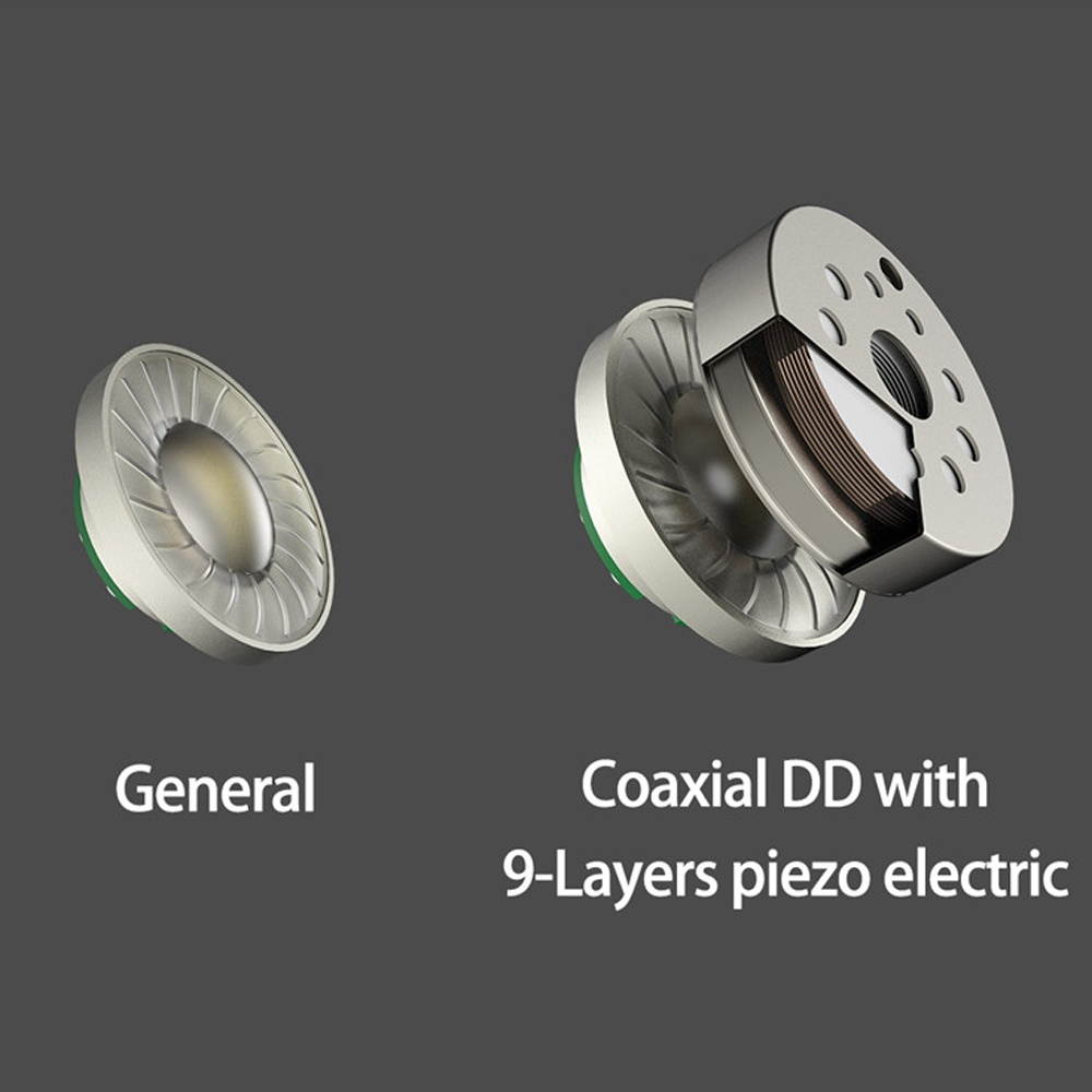 BQEYZ Spring 2 In Ear Monitor Stereo HiFi Headphones Hybrid BA Dynamic Driver Piezoelectric Headset Detachable Earphone Cable with Carrying Case