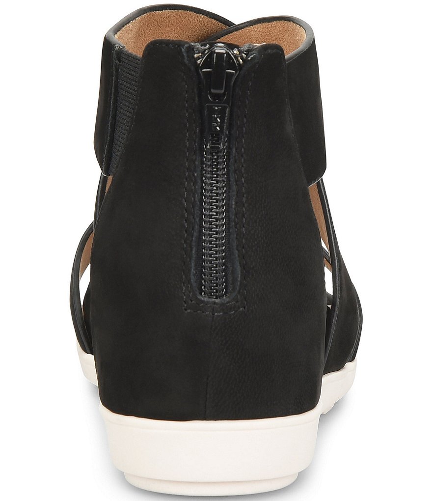 Comfortiva Pacifica Nubuck Criss-Cross Strap Sporty Wedge Sandals