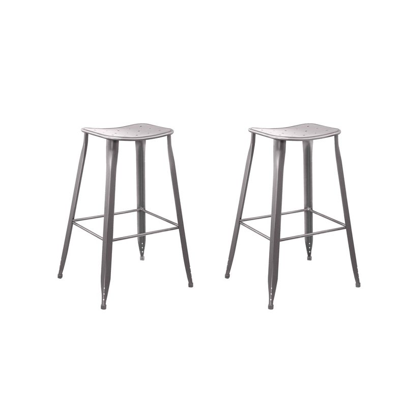Set of 2 29" Lennon Saddle Backless Barstools - ACEssentials