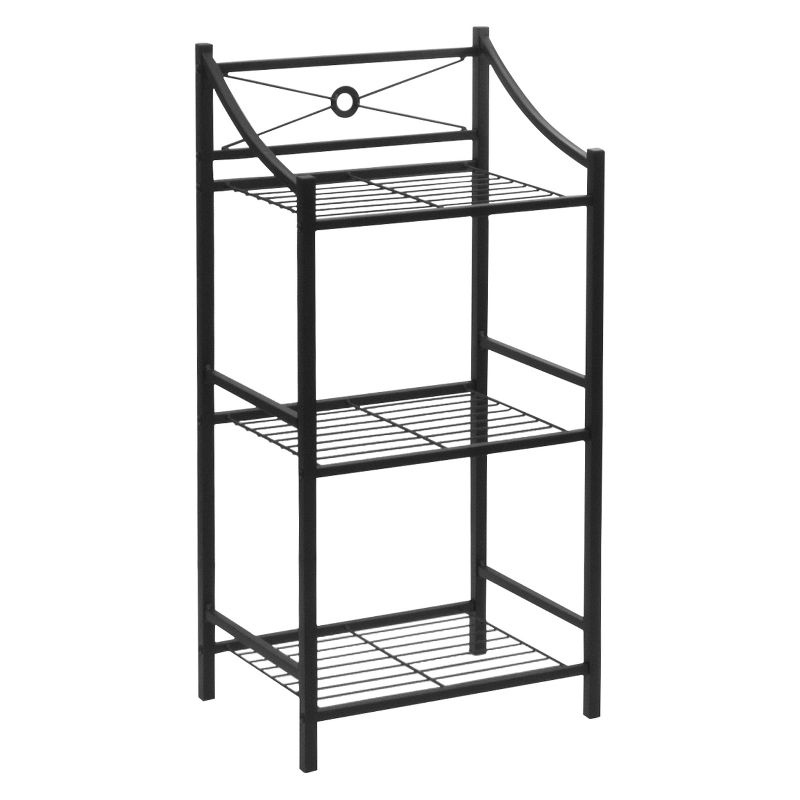 Curved Shower Caddy with Soap Tray Light Silver 24.15" - Elegant Home Fashions