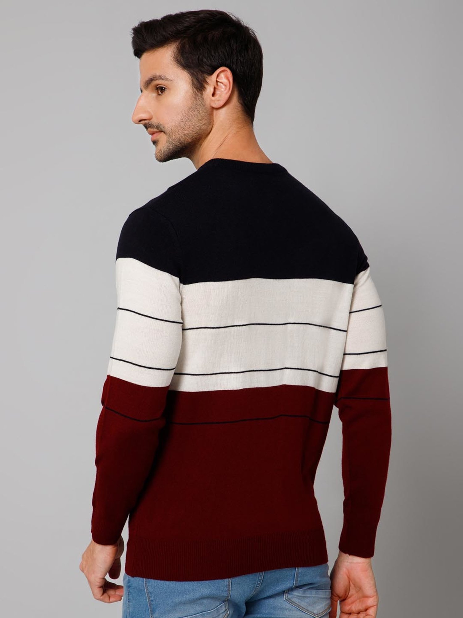 Cantabil Multicolor Regular Fit Printed Sweater