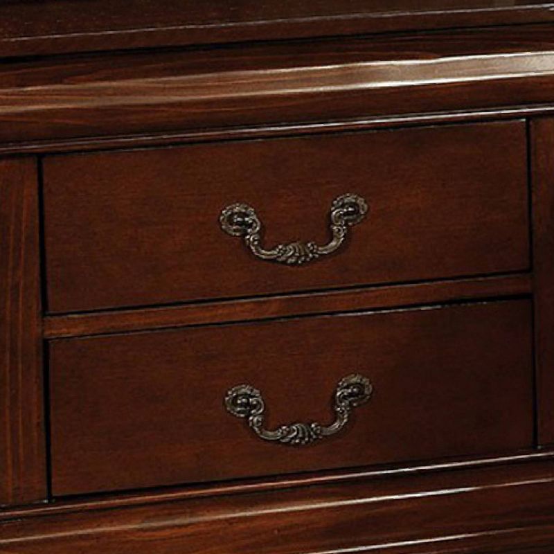 Traditional Style Nightstand Cherry - Benzara