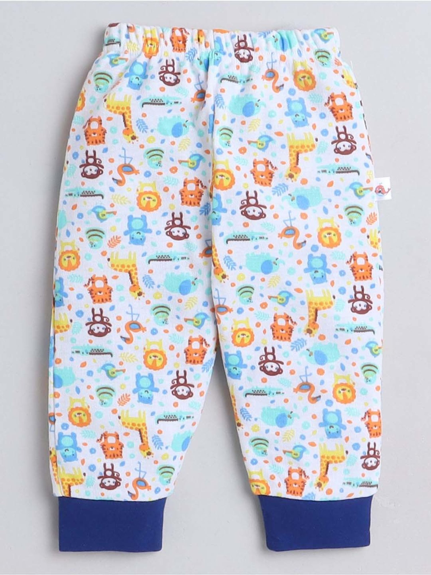 Bumzee Boys Mint Green & White Cotton Printed Pajamas (Pack of 4)