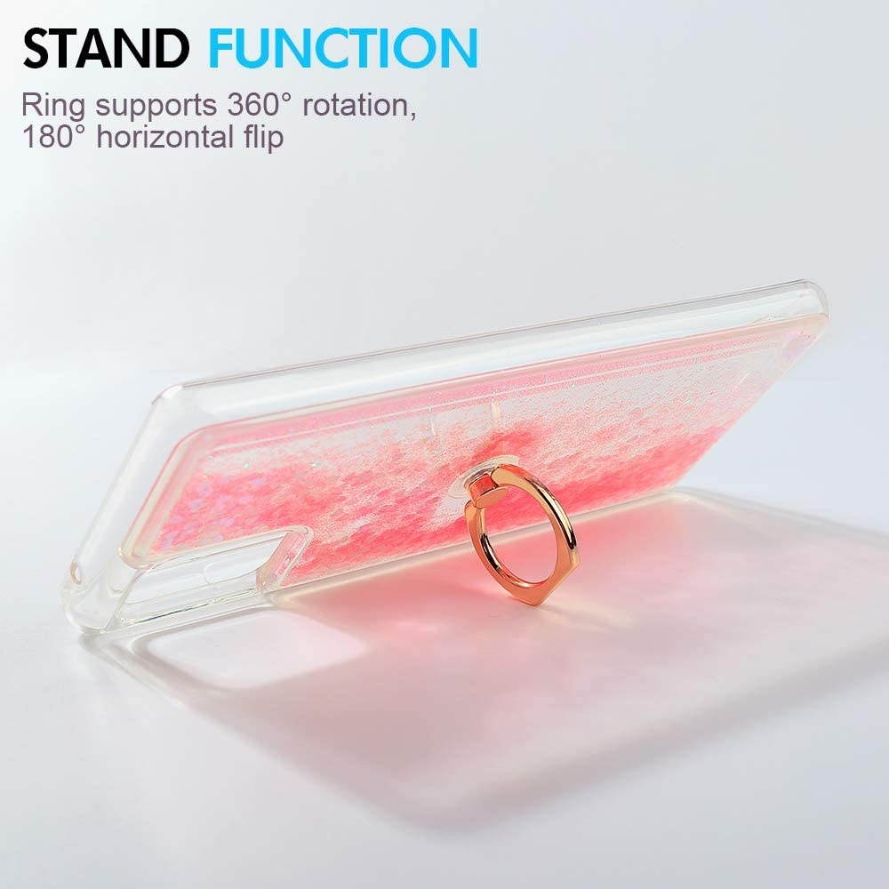 REDShield Waterfall Ring Liquid Sparkling Quicksand TPU CASE for Samsung Galaxy A71 5G - Pink/Purple