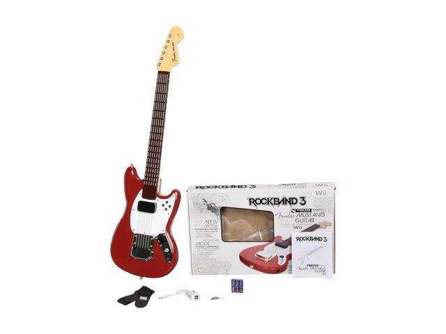 MadCatz Wii Rock Band 3 Wireless Fender Mustang Pro-Guitar Controller Red