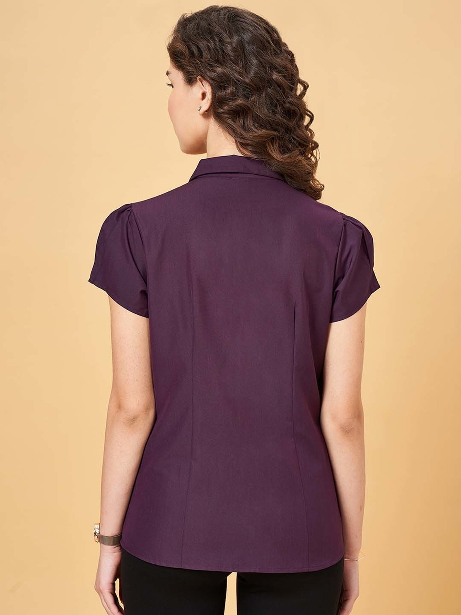 Van Heusen Maroon Plain Formal Shirt