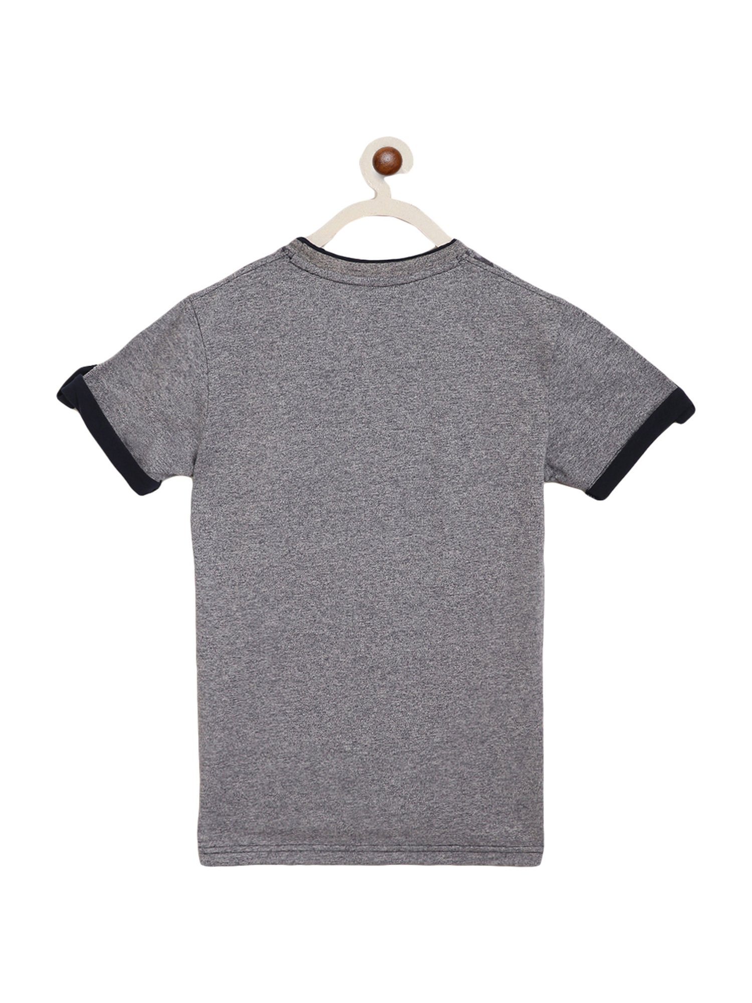 Li'l Tomatoes Kids Navy Cotton Printed T-Shirt & Mask