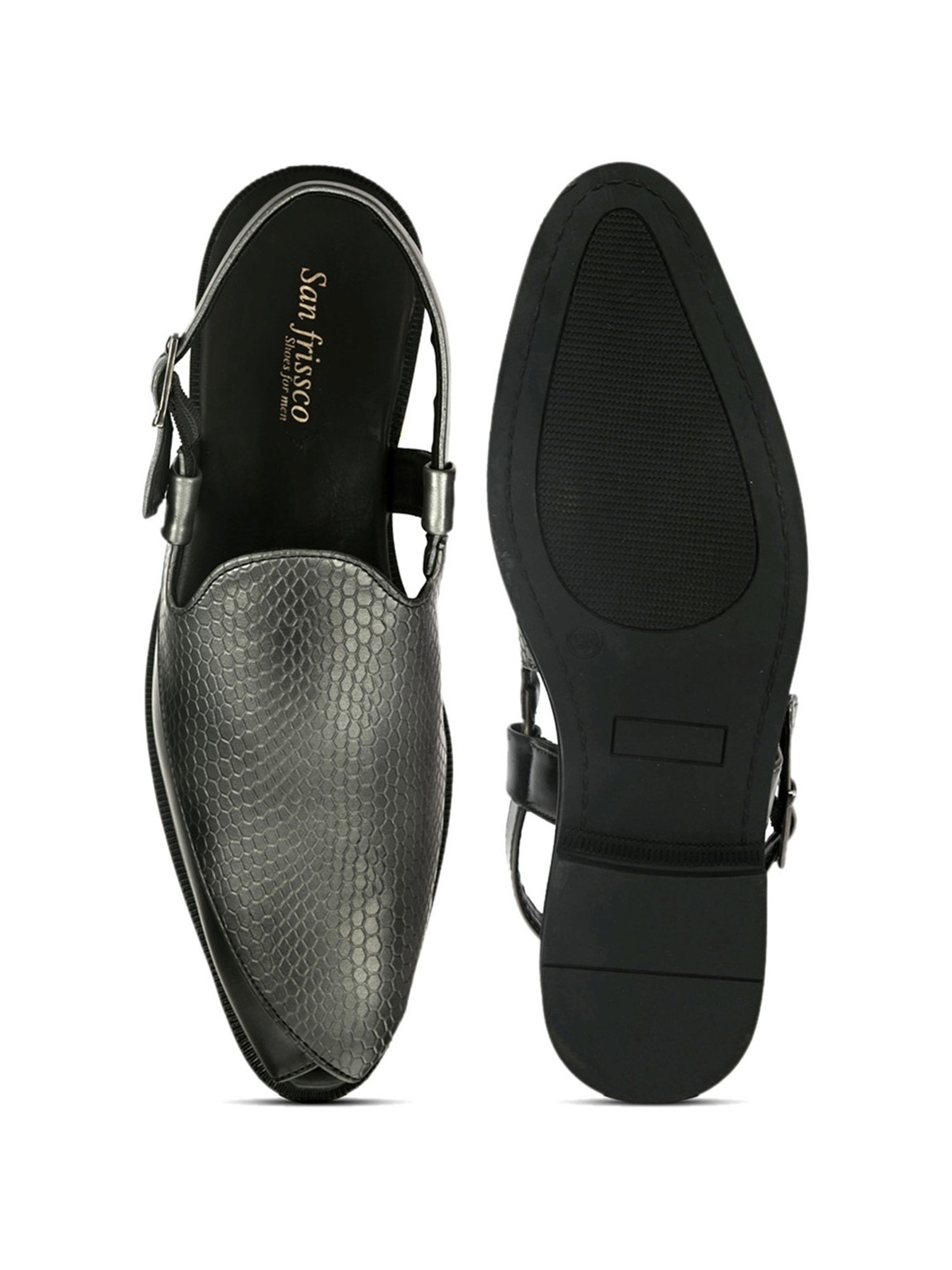 San Frissco Men's Silver Back Strap Sandals