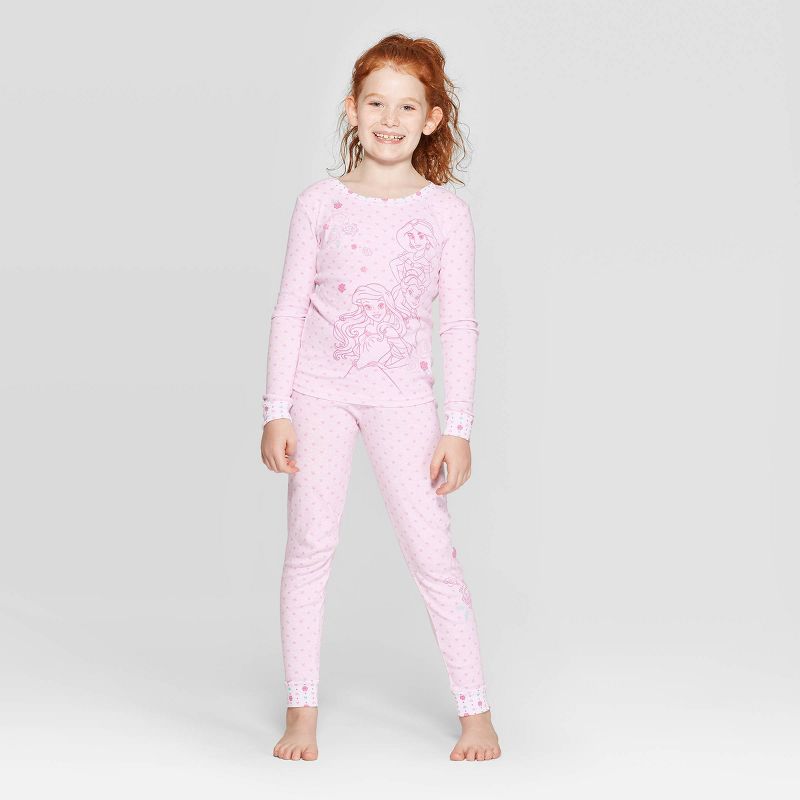 Girls' Disney Princess 2pc Pajama Set - Pink 2T - Disney Store