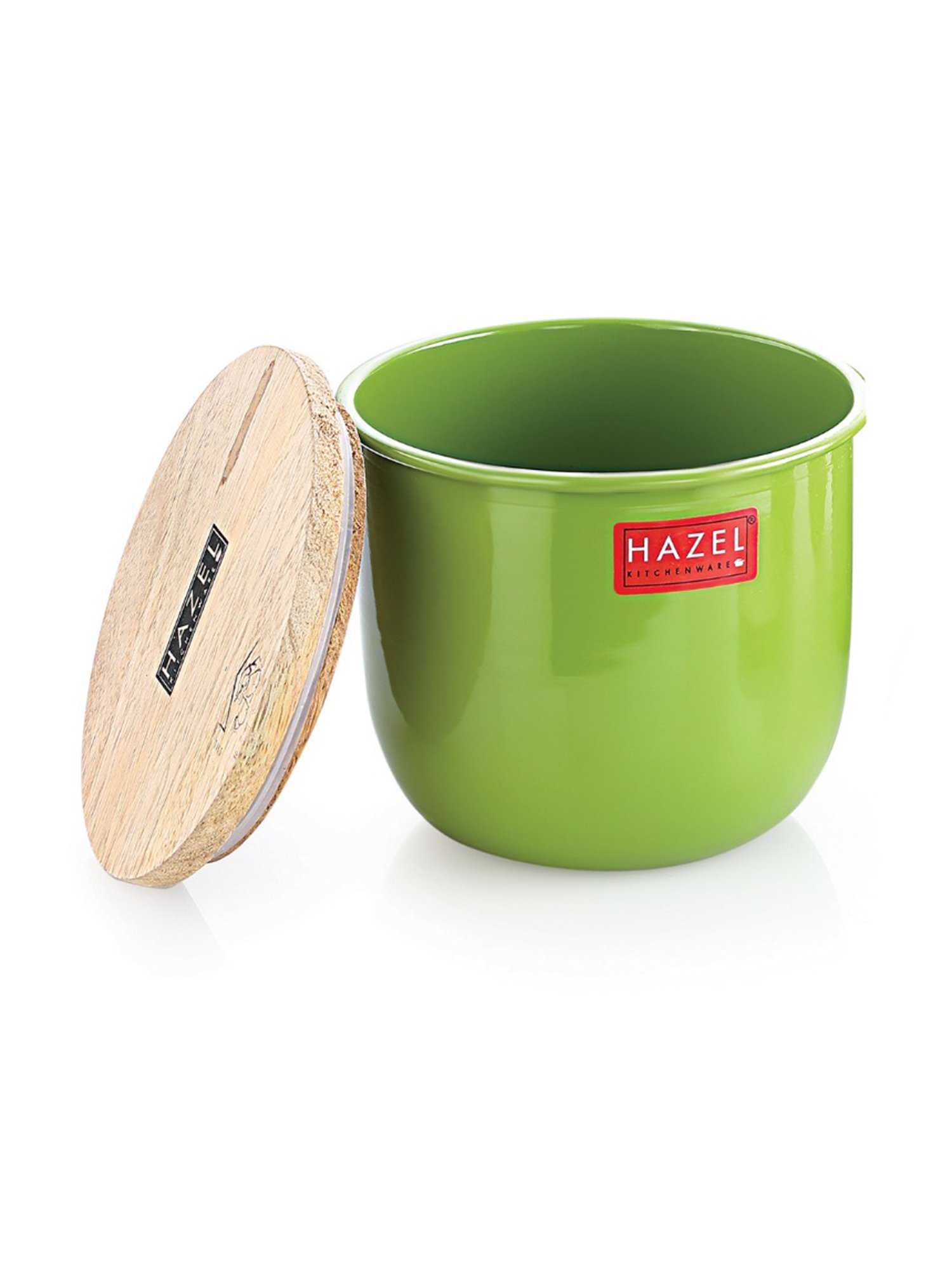 HAZEL Green Galvanised Iron Dry Fruits Box with Lid - Set of 4 (0.25L)