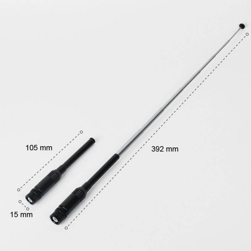 HYS NA-773 BNC UHF VHF 144/430MHz Dual Band High Gain Portable Ham Handheld Two Way Radio Walkie Talkie Telescopic antenna