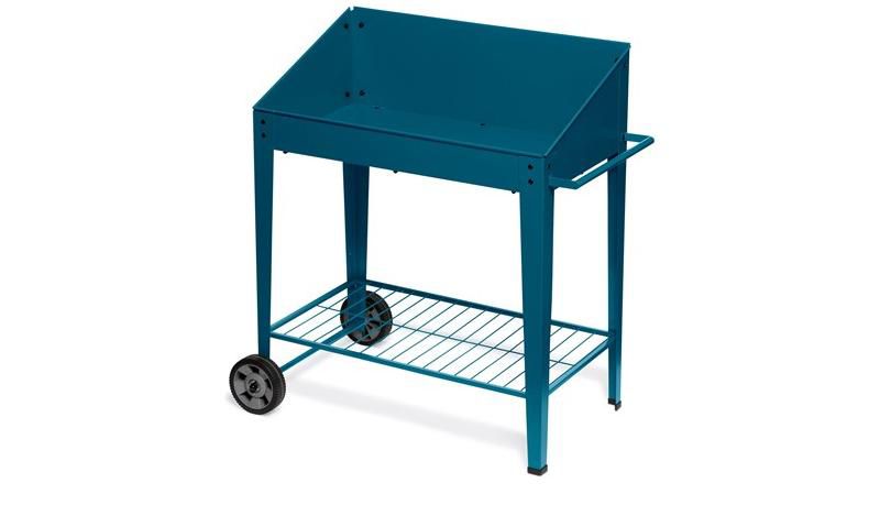 Galvanized Potting Bench Gray - Poly-Tex