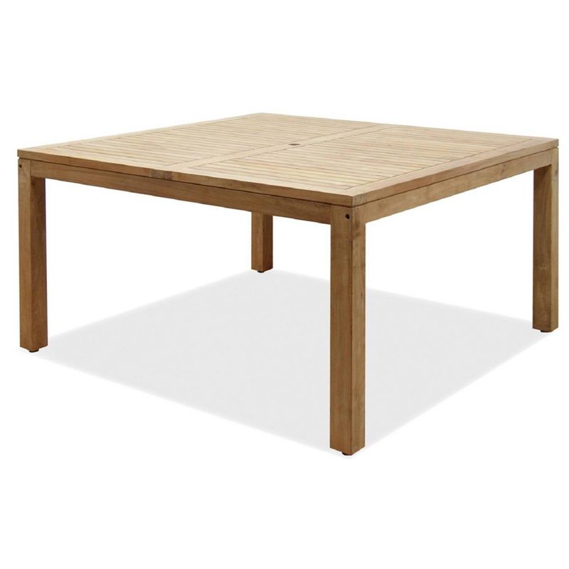 Sunset View 9pc Patio Teak Wood Square Dining Set - International Home Miami