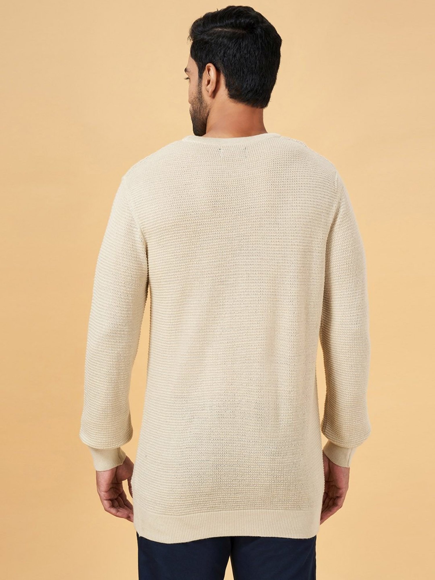 Byford by Pantaloons Off White Slim Fit Sweater
