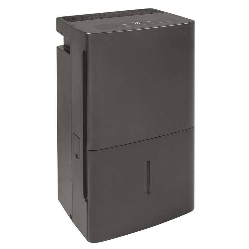 GE High-Tech 70 pt High-Quality Home Dehumidifier with Built-In Pump and LED Digital Display Control, Gray (Certified Refurbished)