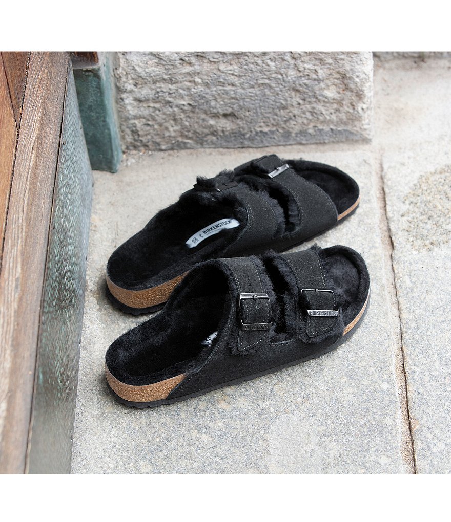 Birkenstock Women's Arizona Suede Shearling Sandals