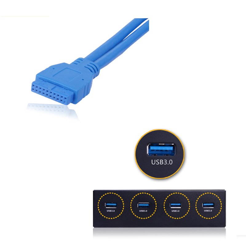 5.25" USB 3.0 Hub Adapter Expansion Panel Internal Port Expansion Card