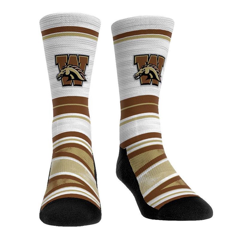 NCAA Western Michigan Broncos Adult Long Distance Crew Socks - L/XL