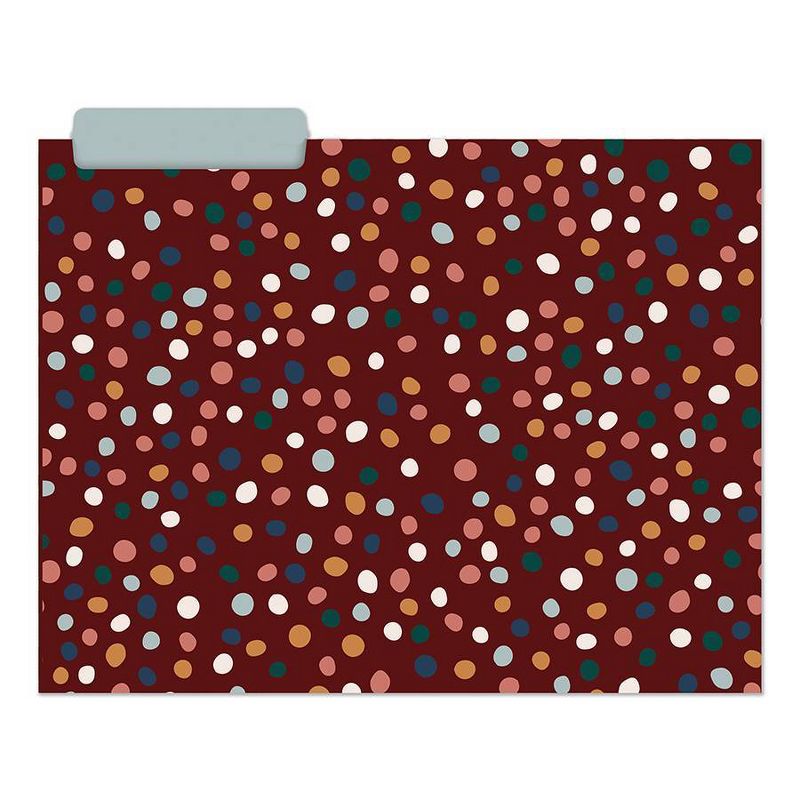 12pk Decorative Paper File Folders 1 Pocket Boho - The Time Factory
