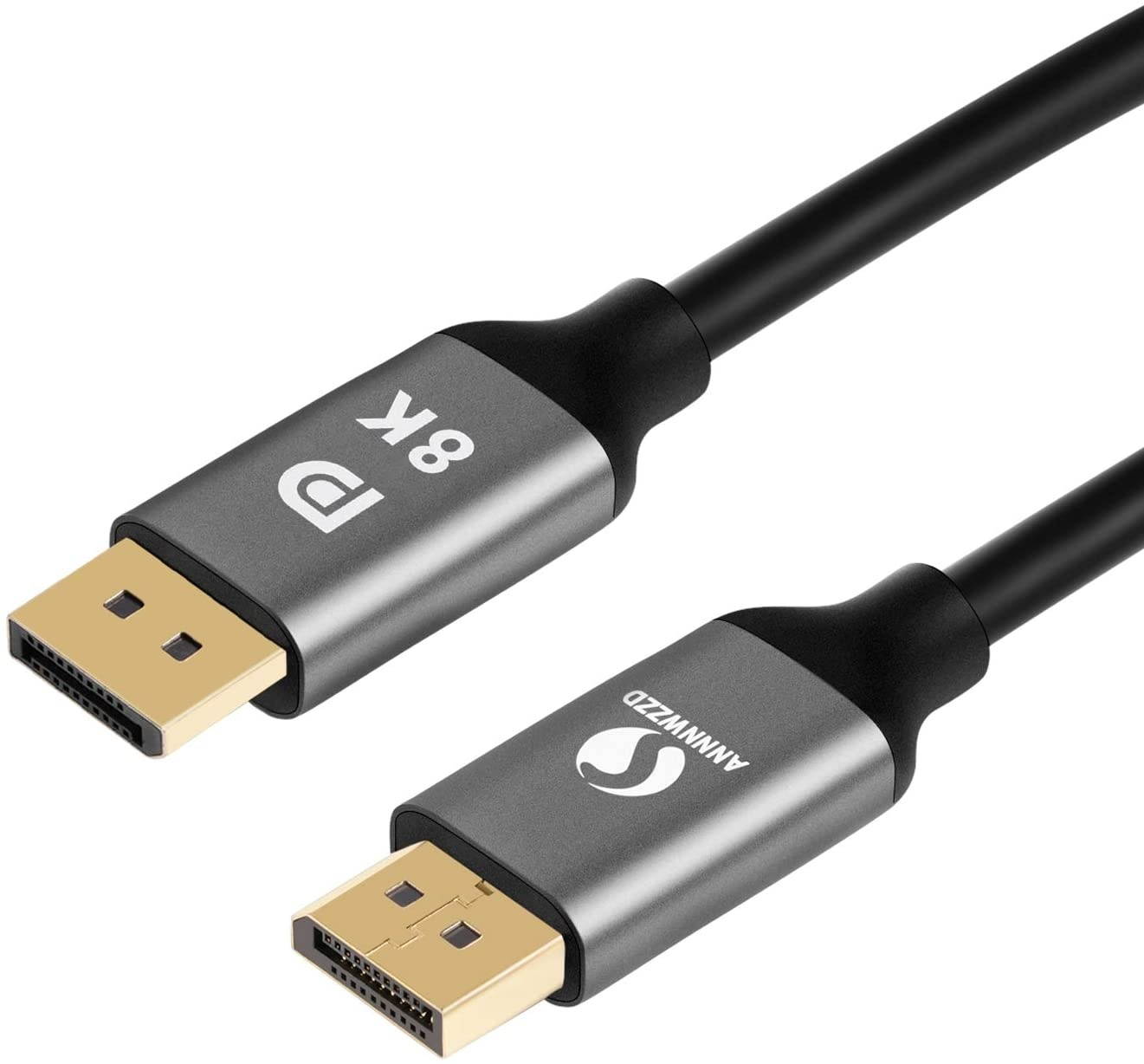 LinkinPerk 8K DisplayPort Cable DisplayPort to DisplayPort 1.4 Support 8K@60Hz(7680x4320) Resolution 4K@144Hz 32.4Gbps HDR HBR3 HDCP2.2 for PC LaptopHDTV Monitor (10FT)