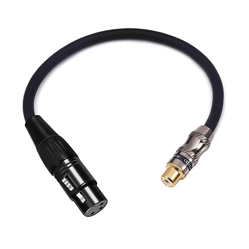 XLR to RCA Female Adapter  RCA to XLR Female Short Cable Converter Gender Changer Audio Connector Coupler for Mixer Recorder amplifiers etc