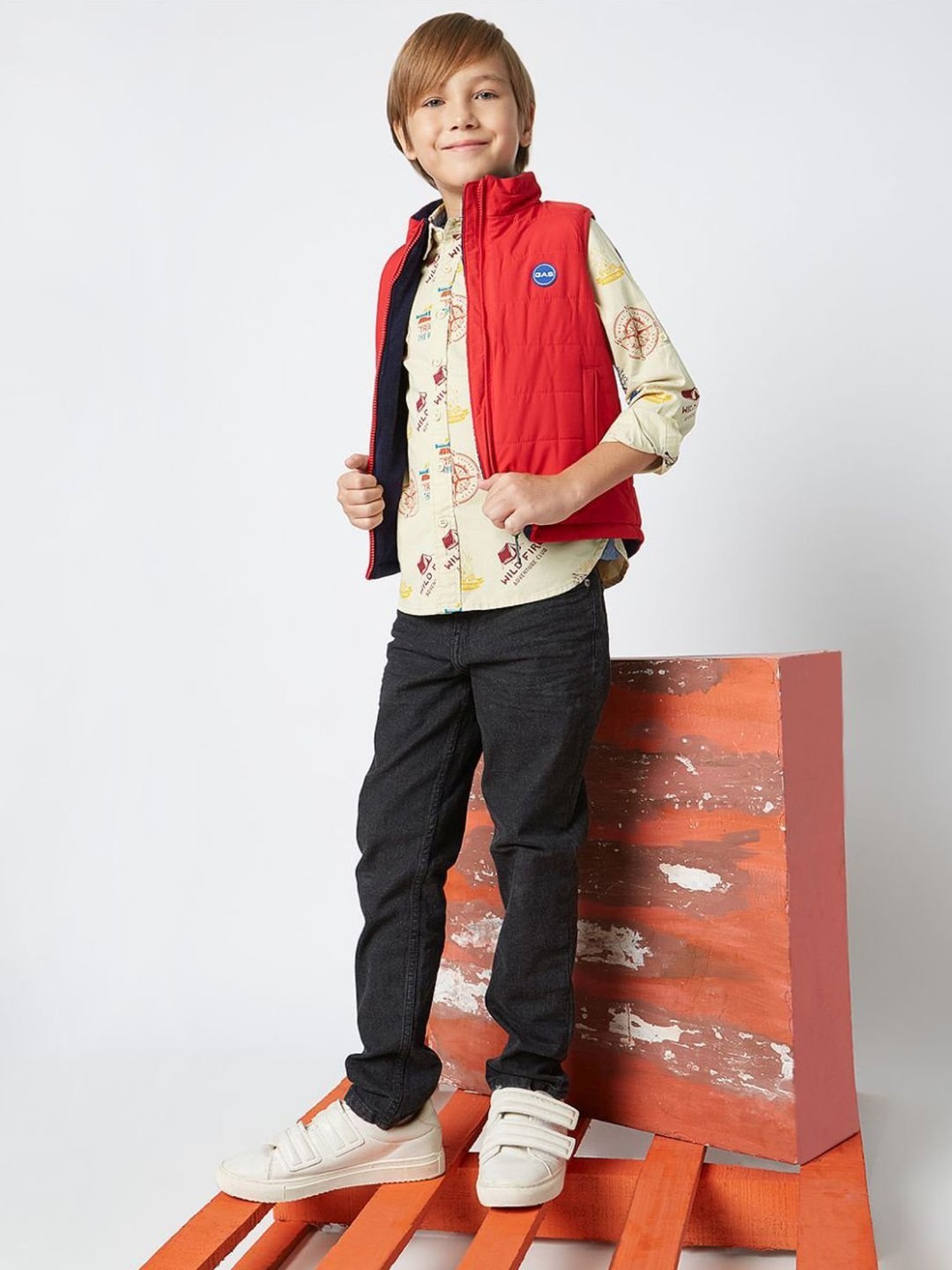GAS Kids Red Regular Fit Jacket