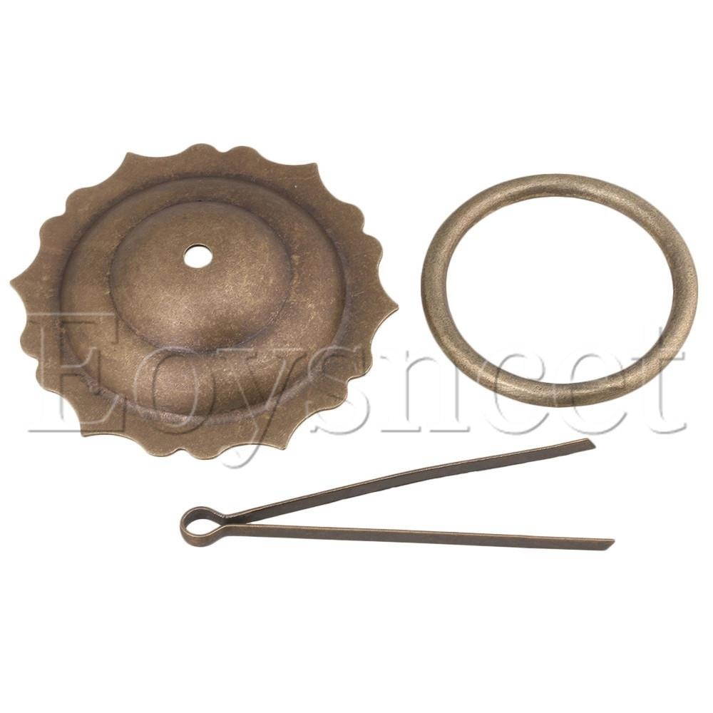 Antique Bronze 13x7.5cm Lace Head Ring Drawer Dresser Pull Handle