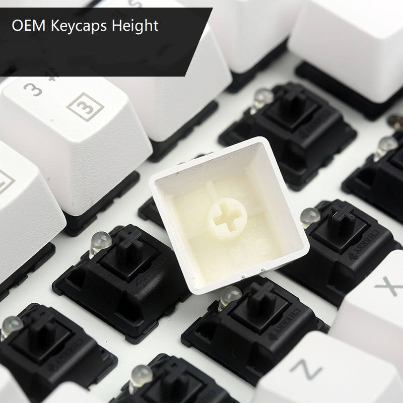 Royal Kludge RK987  N-key Rollover Ergonomic Design,Cool Exterior USB Wired PBT Keycaps White Backlit Keyboard for Gaming and Office - Black( RK Black Switch)