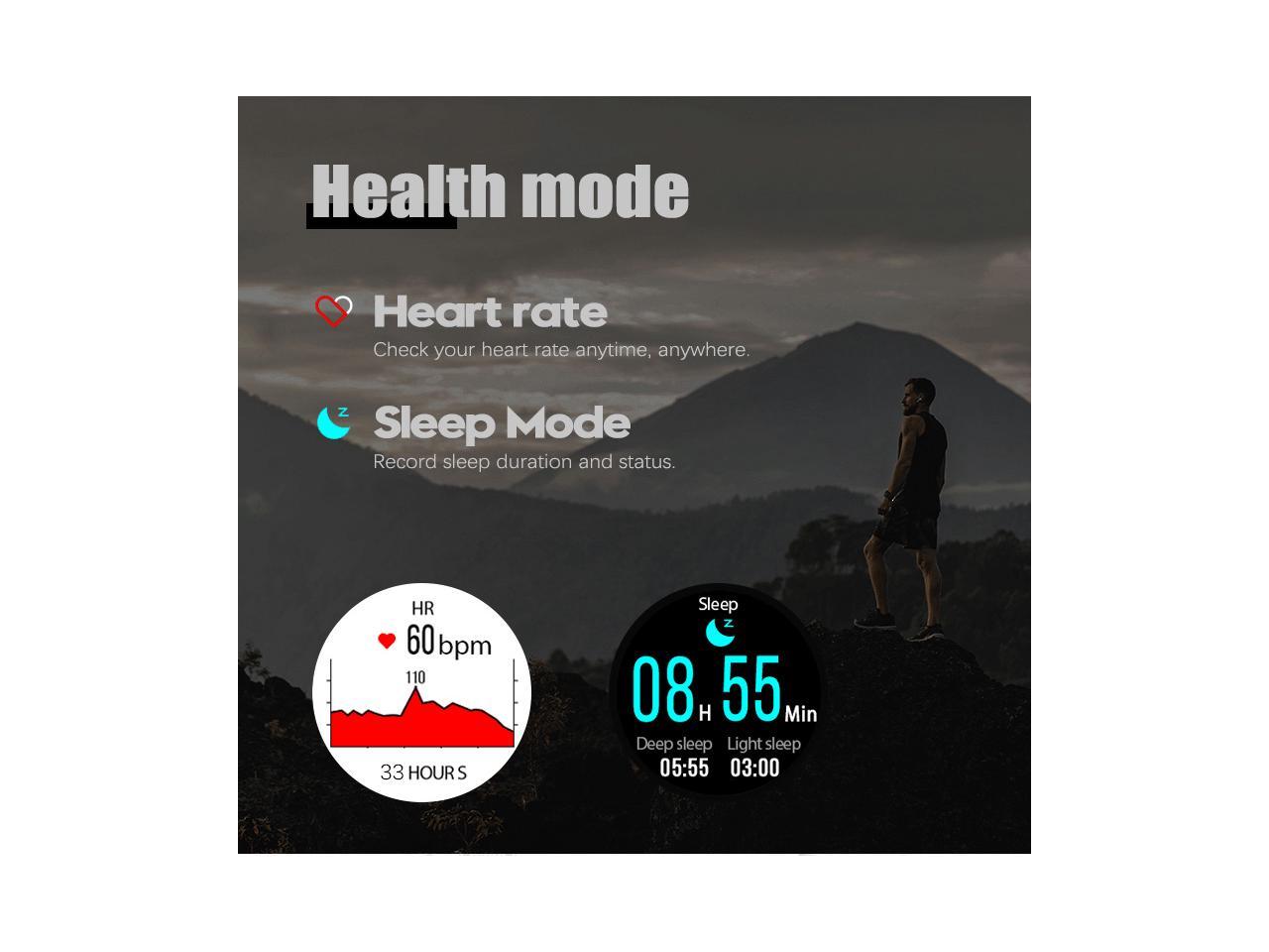 CUUWE Men's Outdoor Sport Digital Wrist Watch Multifunctional Smart Watch Swimming Military Army Watches Altimeter Barometer Compass Waterproof 50m