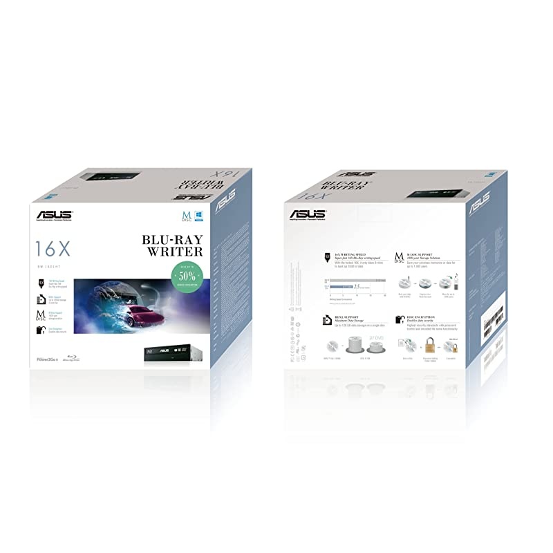 BW-16D1HT - ultra-fast 16X Blu-ray burner with M-DISC support, black