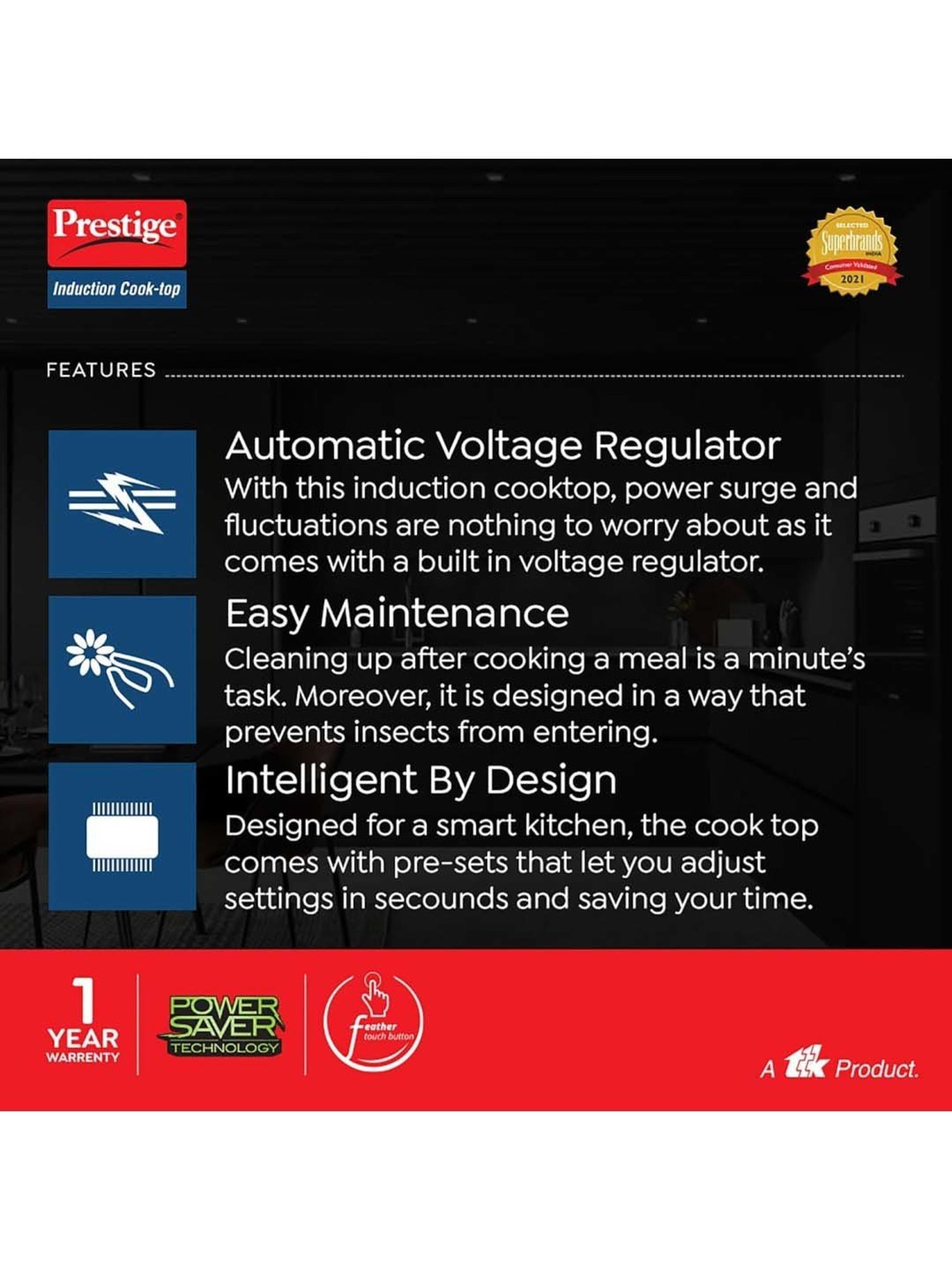 Pigeon Blackline Smart Black Glass Manual Gas Stove (2 Burners)