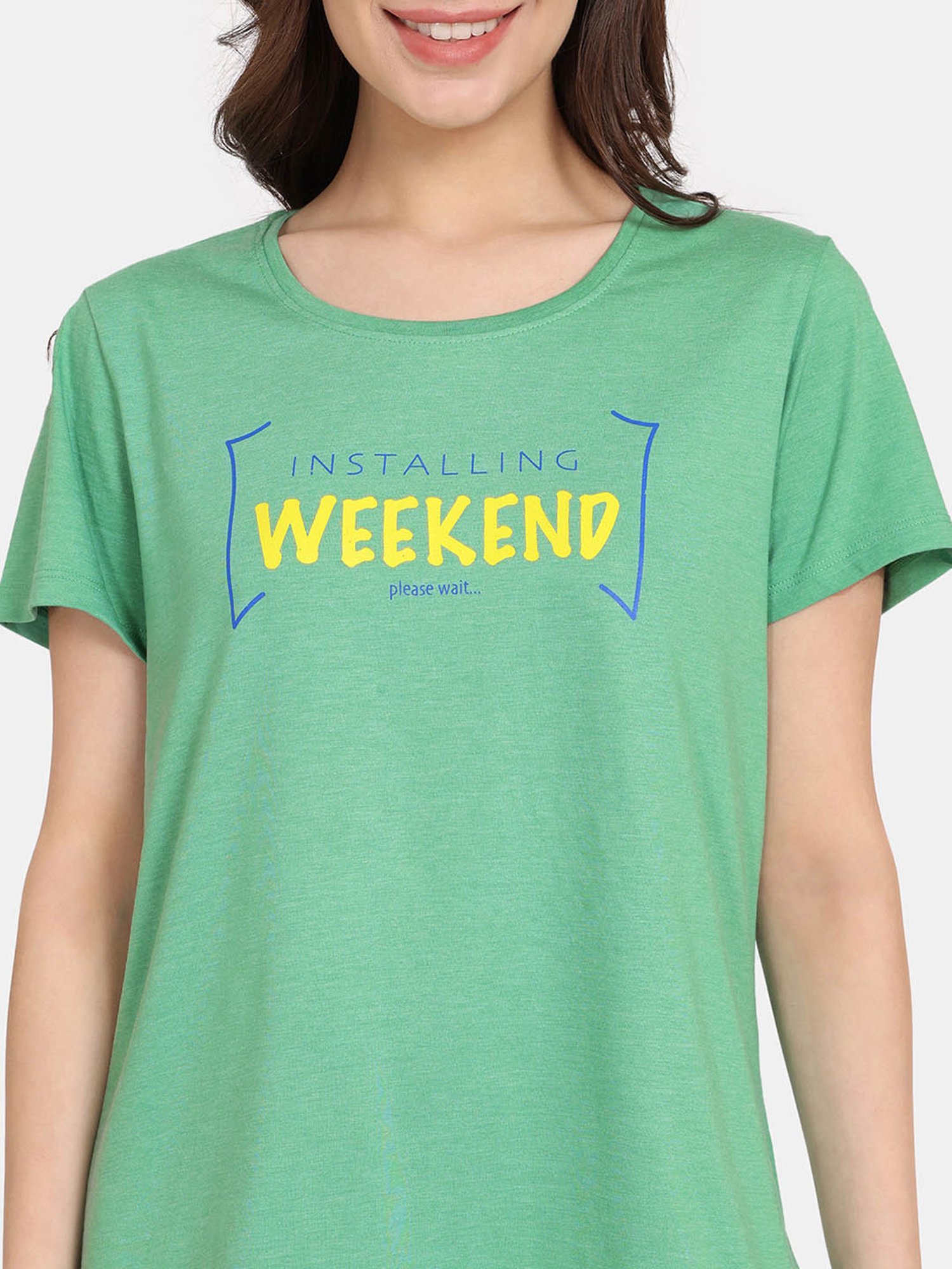 Rosaline by Zivame Green Cotton Printed Top