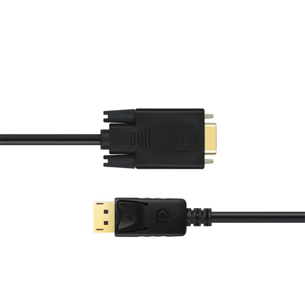 DisplayPort to VGA Adapter,  DP DisplayPort to VGA 6 Feet Cable Male to Male Compatible for Lenovo, Dell, HP, ASUS