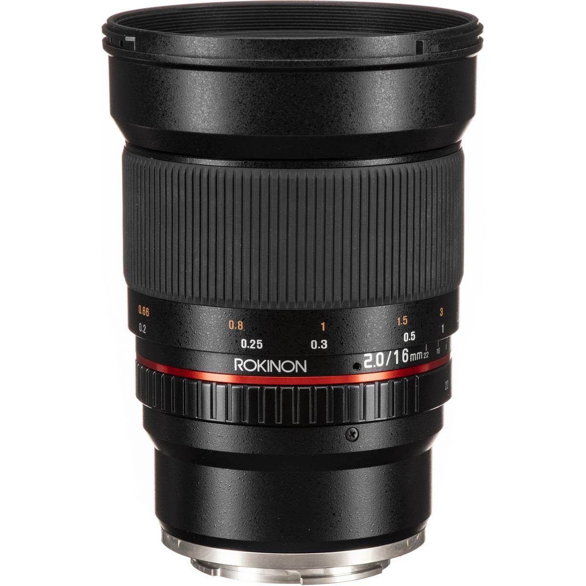 Rokinon 16mm F/2.0 ED AS UMC CS Lens for Sony E (NEX) Mount Cameras #16M-E